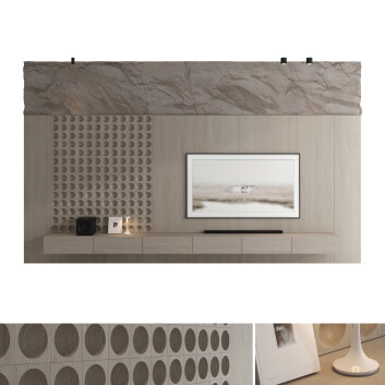 TV-Hängeelemente und Dekoration Set 66