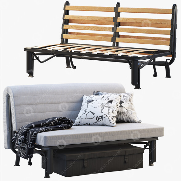 Диван IKEA Lycksele 4 3D модель