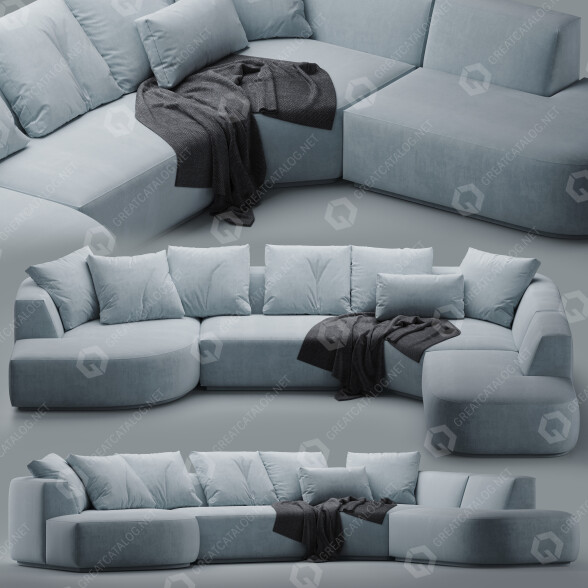 Sofa Nathan Anthony Hugo 3D model