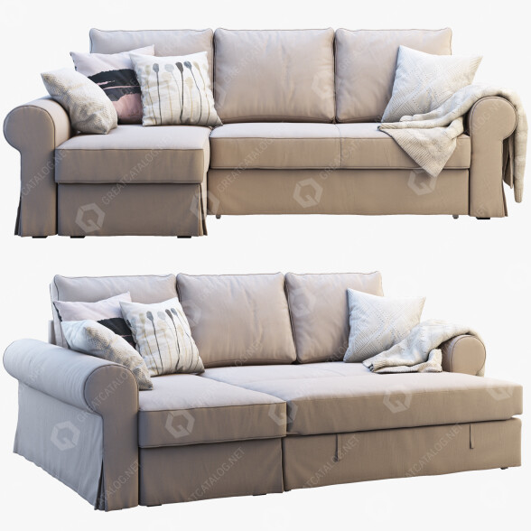 Sofá IKEA Backabro 2 Modelo 3D