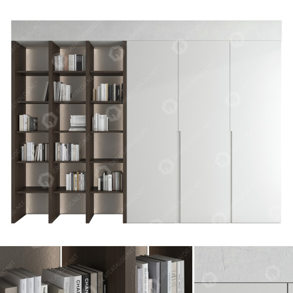 Bücherregal Set 03 3D-Modell