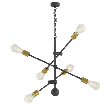 Люстра Brass Whelchel 6 - Light Dimmable Sputnik Modern Linear by Mercury Row