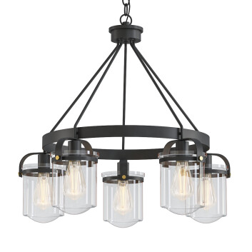 Люстра Georgetown 5 - Light Dimmable Wagon Wheel by Sand & Stable