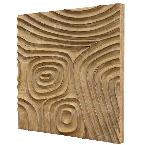 Настінний декор Uttermost Channels Wood 3D модель
