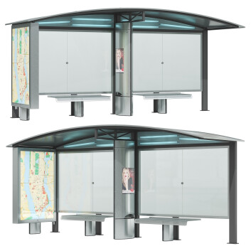 Автобусна зупинка Artform Urban Furniture Merak 3D модель