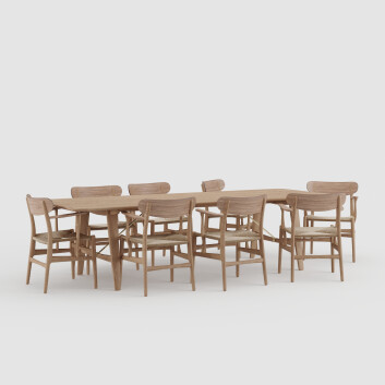 Стіл та стільці  Wood Set 002 3D модель