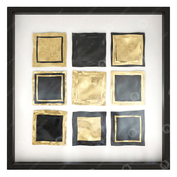 Decoración de pared Uttermost Fair and Square Shadow Box Modelo 3D