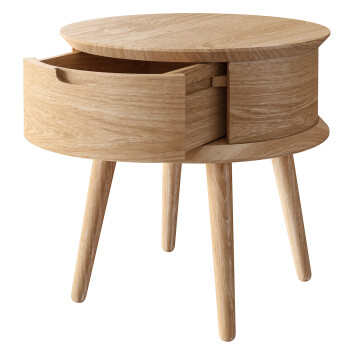 Тумбочка Mia Round Nightstand Oak by Unico - RJ living 3D модель