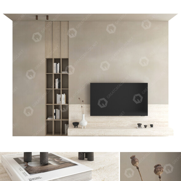 TV-Hängeelemente und Dekoration Set 50 3D-Modell