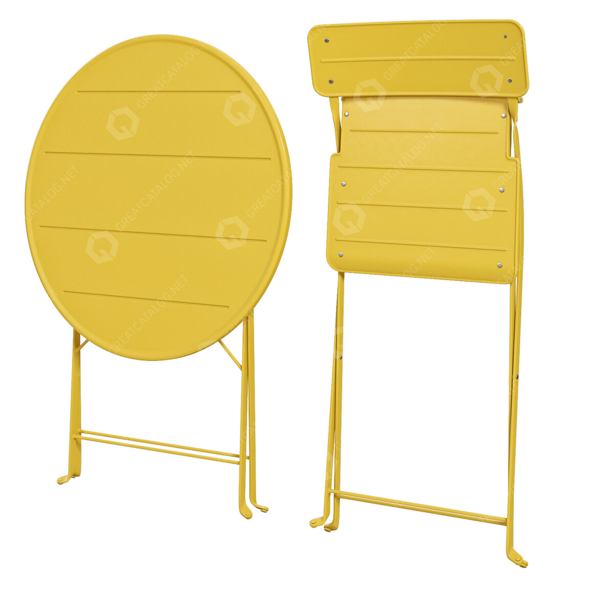 Ikea Outdoor Bistro Set Yellow 3D Model Table And Chairs IKEA Sundso