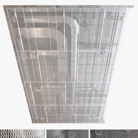 Belüftungssystem Decorative Ceiling Set 01 3D-Modell