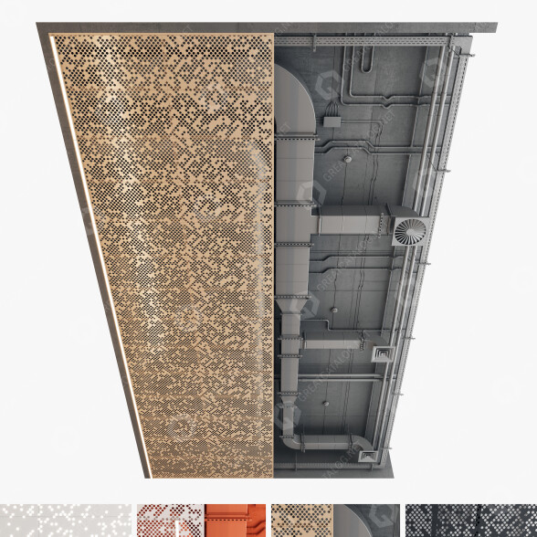 Belüftungssystem Decorative Ceiling Set 03 3D-Modell