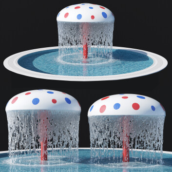Fountains Water Park Mushroom 3D model
