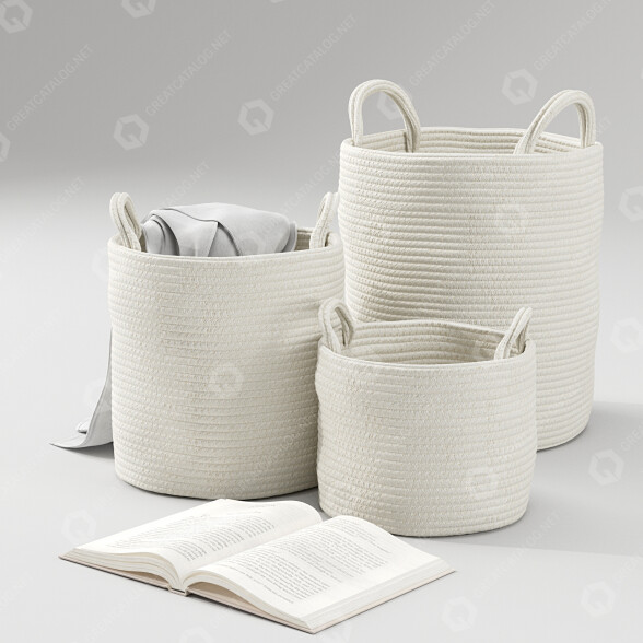 Кошики Zara Home Set 01 with Handles 3D модель