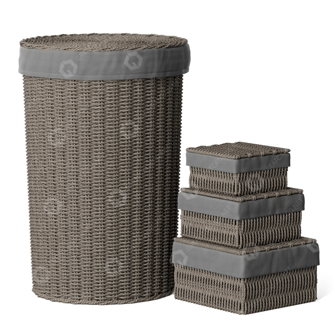 Basket Zara Home Laundry Set 01 3D model #42223 | GreatCatalog