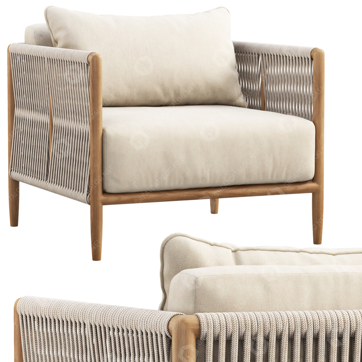 3D model Armchair Maldives Lounge by Brown Jordan