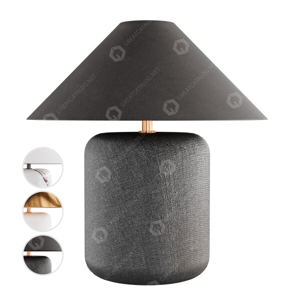 Lampa stołowa CB2 Block Golden Calacatta model 3D