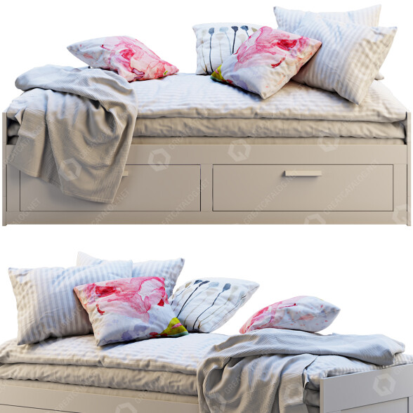 Bett IKEA Brimnes 6 3D-Modell