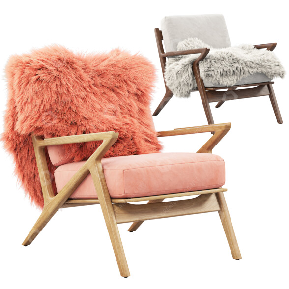 Armchair Joybird Soto Concave 2 3D model