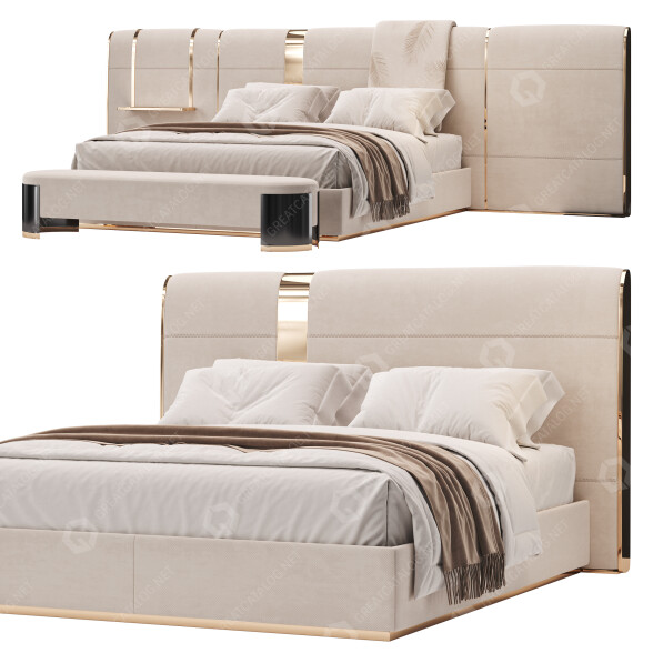 Beds and Bench Bizzotto Ginko 3D model