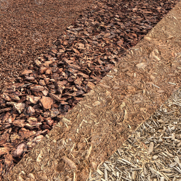 Holz Tree Bark Mulch 3D-Modell