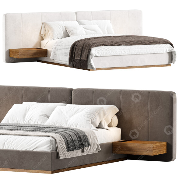 Łóżka i stoliki nocne Laskasas Bonnie model 3D