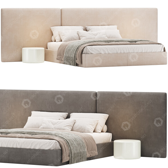 Łóżka i stoliki nocne Woodnotes Sand Upholstery Fabric model 3D