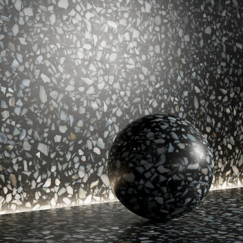 Stein Terrazzo Material 2 Black Pbr Seamless