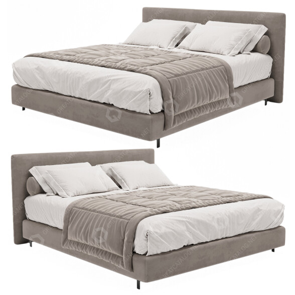 Ліжко Beige 3D модель