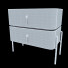 Bedside Table Gray - 3lordmax