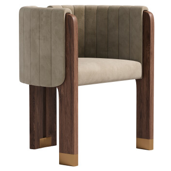 Stuhl  Brown and Biege with Armrests 3D-Modell