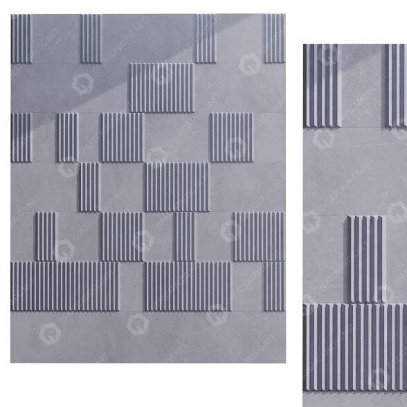 Panel ścienny Grey 3 model 3D