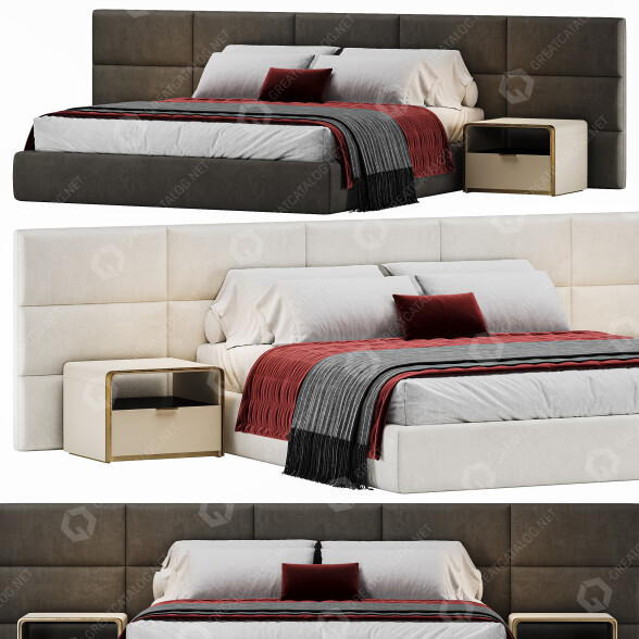 Bed and Bedside Tables Delavega K811 3D model