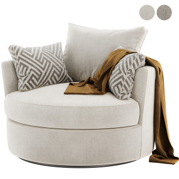 Fauteuil  Dahlonega Swivel Barrel Modèle 3D