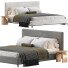 Bett und Nachttischchen Minotti Andersen - ACTIVIST