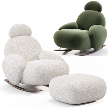 Mecedora y Puf Blackbrd Store Recliner