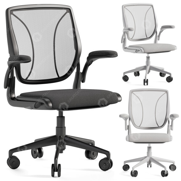 Office Chair Diffrient World by Humanscale 3D model