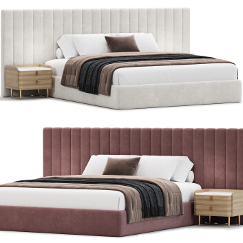 Cama y mesitas de noche Stylish Club Milan