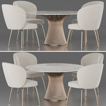Стіл та стільці Knoll Platner and Greer Dining Set 93