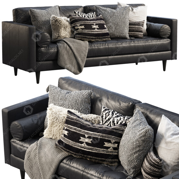 Sofa Joybird Briar Leather 3D model