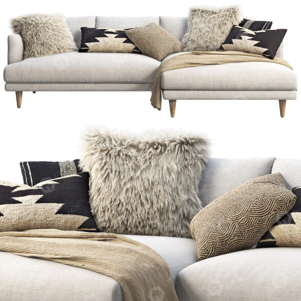 Диван Joybird Lewis Sectional 3D модель