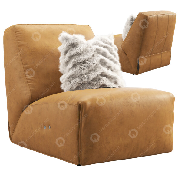 Кресло Joybird Clover Leather 1 3D модель
