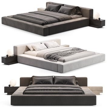 Кровати и тумбочки  Elmalek Eunomia Modern 3D модель