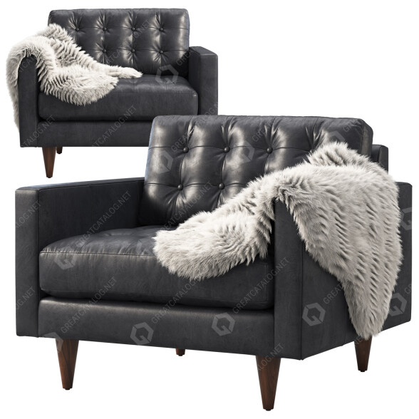 Fotel Joybird Eliot Leather model 3D
