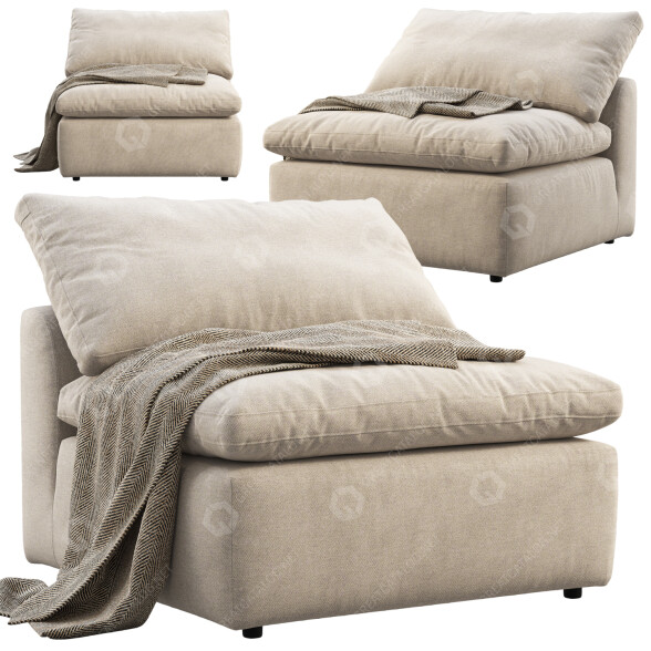 Armchair Joybird Bryant Armless 3D model