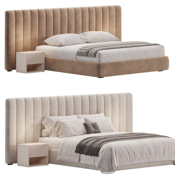 Cama y mesitas de noche  Vivian Modelo 3D