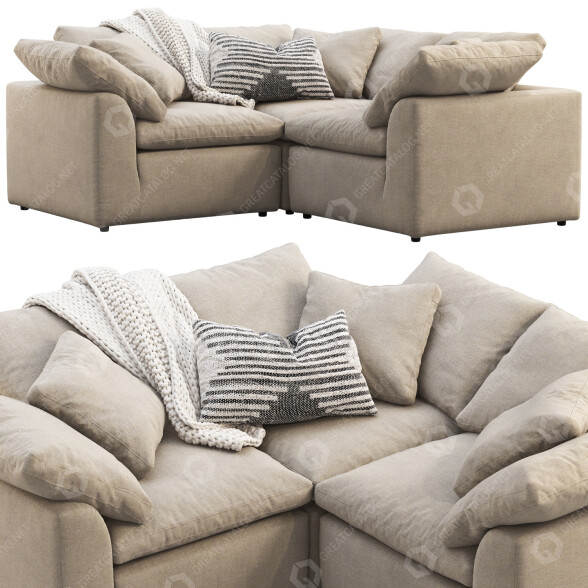 Sofa Joybird Bryant Modular Corner Sectional (3 Piece) 3D-Modell