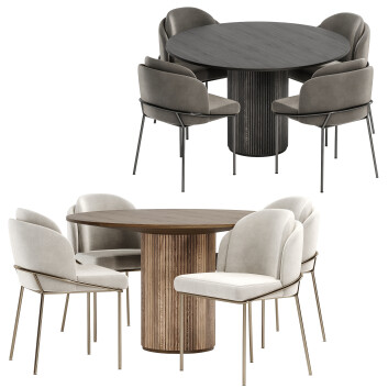 Table et chaises Asplund Palais Royal and Angelo by Rove Concepts