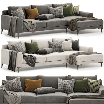 Диван West Elm Harper 2-Piece 3D модель