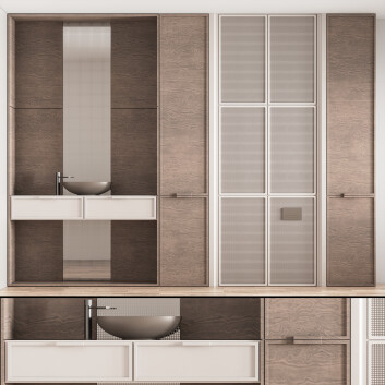 Bathroom Furniture Set 08 3D model